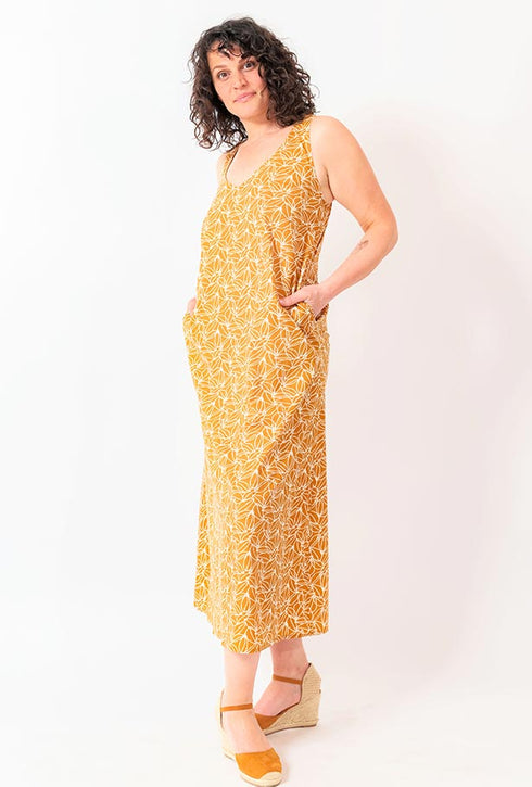 Y Why? Leichtes langes Baumwollkleid Lavinia
